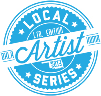 local artist series logo blue